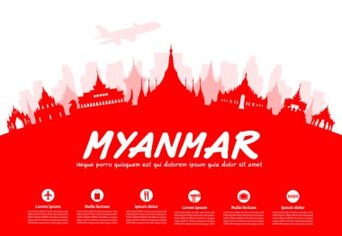 Myanmar seyahat yerler.