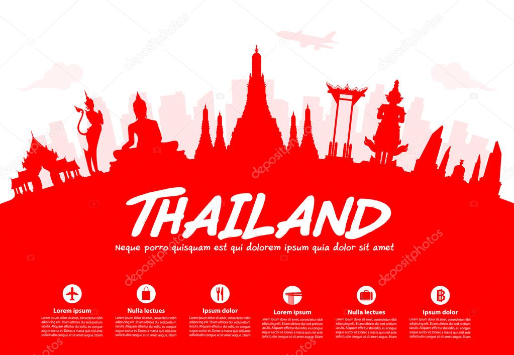 Thailand Travel Landmarks.