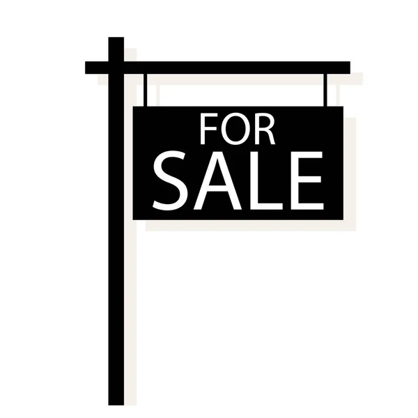 Знак Продажи Векторного Дома Правление Продаже Недвижимости Икона Агента Недвижимости — стоковый вектор