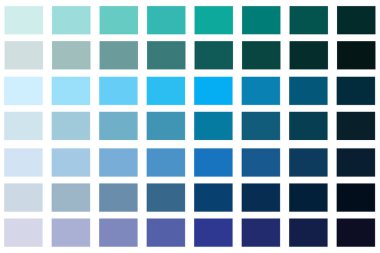 Mavi turkuaz paletin vektör dokusu. Nane gradyanı. Mavi deniz mavisi. Hisse senedi. EPS 10.