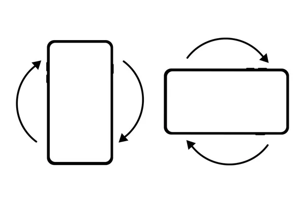 Vector Gire Icono Del Teléfono Signo Rotación Inclinación Del Dispositivo — Vector de stock