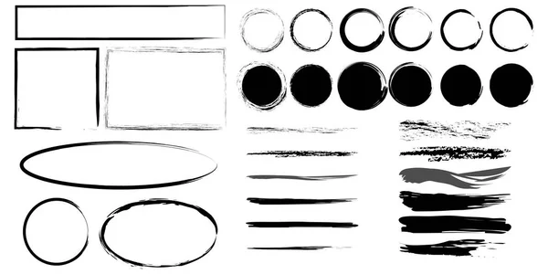 Cepillo Diseño Pincelada Tinta Textura Malestar Grunge Diseño Sucio Cita — Vector de stock