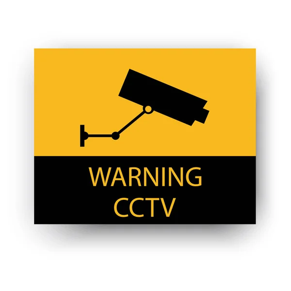 Advertencia Video Vigilancia Ilustración Vectorial Filmación Vídeo Seguridad Imagen Archivo — Archivo Imágenes Vectoriales