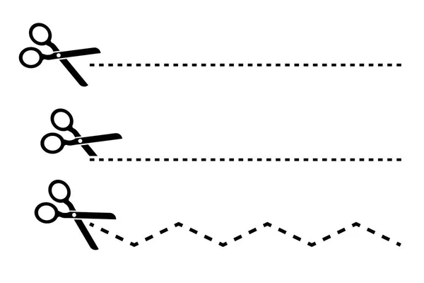 Tijeras Líneas Gran Diseño Para Cualquier Propósito Tijeras Negras Líneas — Vector de stock