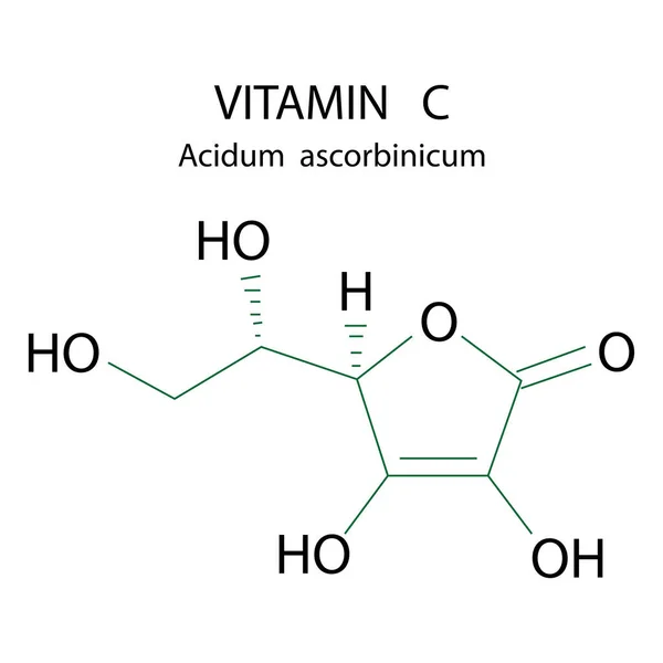 Formula Vitamina Grande Design Qualsiasi Scopo Icona Progettazione Medica Acido — Vettoriale Stock