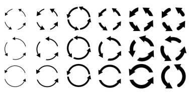 Dairesel oklar, her amaç için harika bir tasarım. Dairesel oklu soyut tuş. Hisse senedi. EPS 10.