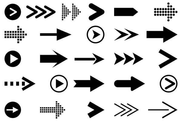 Set Con Diferentes Punteros Flechas Diseño Icono Línea Del Cursor — Archivo Imágenes Vectoriales