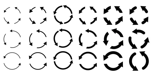 Flechas Circulares Gran Diseño Para Cualquier Propósito Botón Abstracto Con — Vector de stock