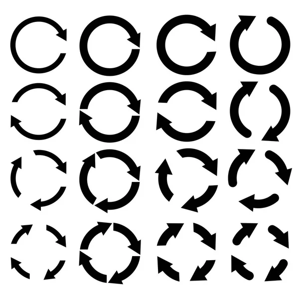 Icône Flèche Signe Curseur Ensemble Flèches Circulaires Symbole Icône Pointeur — Image vectorielle