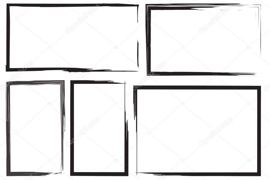 Doodle freehand rectangles for paper design. Freehand rectangles, great design for any purposes. Vector image.