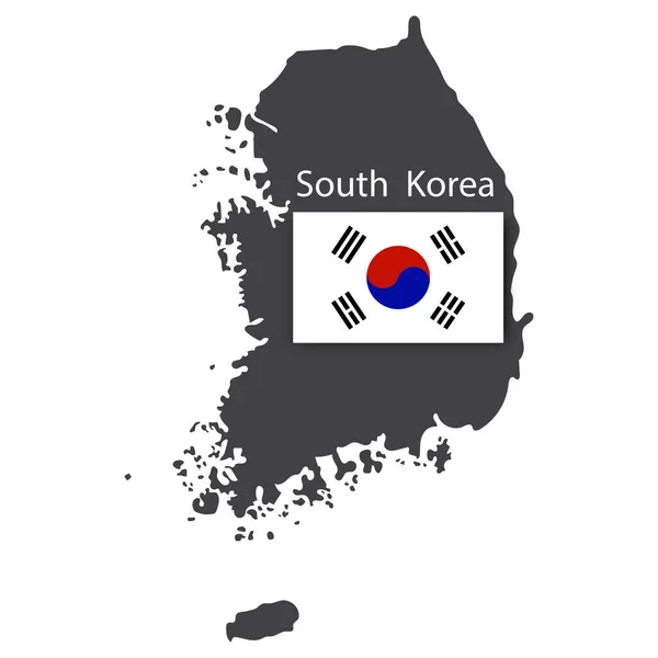 Mapa Coreia Sul Ilustração Vectorial Tradicional Coreana Imagem Stock Eps — Vetor de Stock