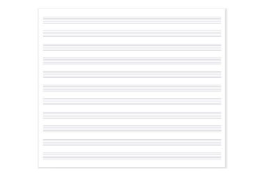 Klasik boş nota, her amaçla harika tasarım. Beyaz arkaplan üzerinde tasarım şablonu. Hisse senedi. EPS 10.