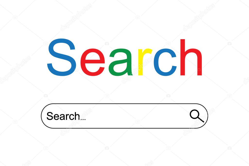 Search, great design for any purposes. Search icon vector. Web page template. Computer screen. Stock image. EPS 10.