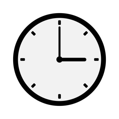 Zaman simgesi vektörü. Saat simgesi gösterimi. Düz zamanlı web sitesi tasarımı. Resim yükle.