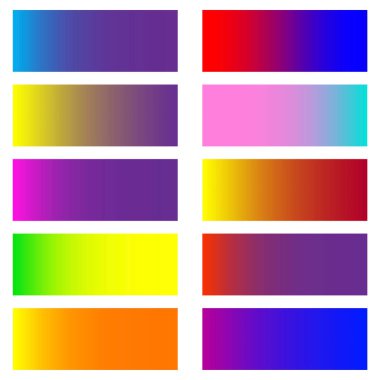 Renk paleti dikdörtgenleri düz stil. Düz tasarım vektörü. Kusursuz desen. Hisse senedi. EPS 10.