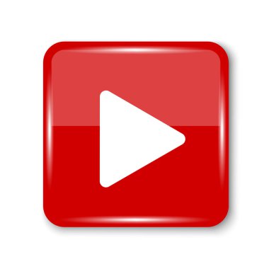 Web tasarımı için düğme. Simge vektör illüstrasyonunu oynat. Canlı düğme. Hisse senedi. EPS 10.