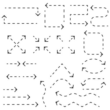 Noktalı ok çizgileri. Çizgi çizme. Düşük çokgen. Geleceğin teknolojisi. Düşük polimer kablo. Ok vektör koleksiyonu. Hisse senedi. EPS 10.