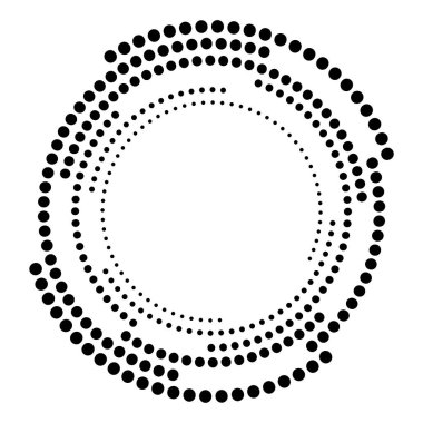 Nokta yarım ton eğim etkisi. Yuvarlak şekilli. Grafik tasarım elementi. Soyut afiş. Hisse senedi. EPS 10.
