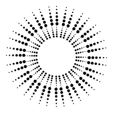 Yarım tondan siyah ışınlar. Patlama geçmişi. Soyut retro vektör dokusu. Hisse senedi. EPS 10.