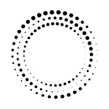 Yarım tonda daireler çiziyor. Dalga etkisi. Soyut retro vektör dokusu. Hisse senedi. EPS 10.