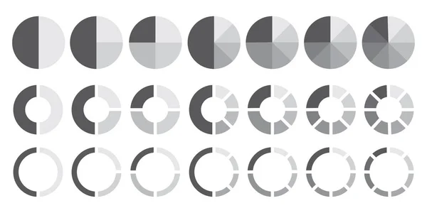 Secteur Cercles Tartes Infographie Plate Design Entreprise Illustration Vectorielle Image — Image vectorielle