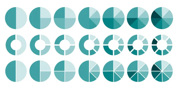 Επίπεδο Infographic Επίπεδη Απεικόνιση Κύκλους Γράφημα Πίτας Κύκλοι Γραφήματος Πίτας — Διανυσματικό Αρχείο