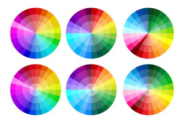 Yuvarlak renk paletli Retro simgesi. Yumuşak ışık arkaplanının düğmesi. Vektör simgesi. Hisse senedi. EPS 10.