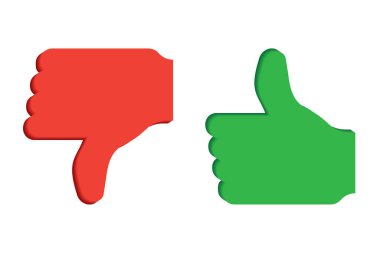 Yeşil kırmızı gibi. Başarı konsepti. Vektör çizimi. Hisse senedi. EPS 10.