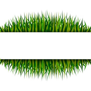 Çimen çerçeveli desen. Vektör çizimi. Doğa arka plan vektörü. Hisse senedi. EPS 10.