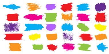 Kağıt tasarımı için hazır. Vektör, izole edilmiş. Fırça desenli. Grunge dokusu. El çizimi soyut set. Hisse senedi. EPS 10.