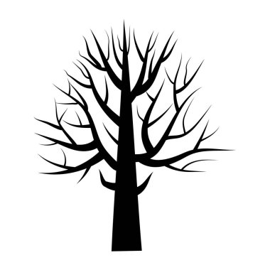 Kara ağaç. Ağaç vektör simgesi. Vektör çizimi. Doğa sembolü. Hisse senedi. EPS 10.