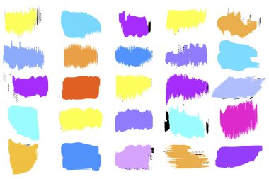 Renkli fırça darbeleri. Grunge dokusu. Vektör boyası. Pastel renk. Hisse senedi. EPS 10.