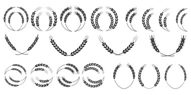 Eski suluboya çelenkler. Eski model. Kazanan ödül. Hisse senedi. EPS 10.