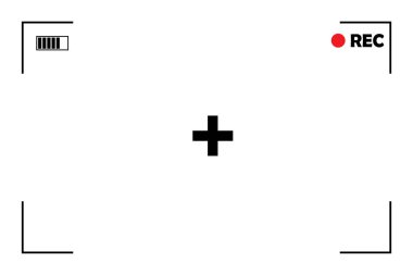 Retro resim ve ekran kamerası. Örtme etkisi. Vektör çizimi. Fotoğraf çerçevesi. Hisse senedi. EPS 10.