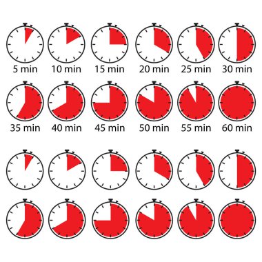 Kronometreyi ayarla. Zaman simgesi vektörü. Teslimat servisi. Kronometre simge vektörü. Simge ayarlandı. Hisse senedi. EPS 10.
