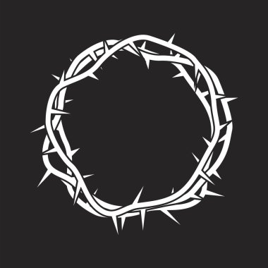 Beyaz dikenli çelenk, klasik tarzda. Vektör çizimi. Hisse senedi. EPS 10.