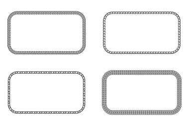 Pankart dizaynı için Yunanca desen. Vektör sınır tasarımı. Bayrak tasarımı. Türk süsü. Hisse senedi. EPS 10.