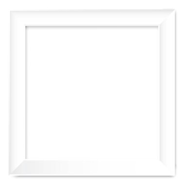 Boş beyaz resim çerçevesi. 3d vektör arkaplanı. Pankart tasarımı için beyaz çerçeveler. Hisse senedi. EPS 10.