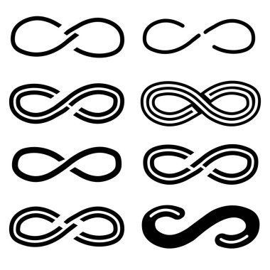 Sonsuzluğu olan soyut resim. Vektör görüntüsü. Yuvarlak şekilli. Soyut çember geometrik şekil. Hisse senedi. EPS 10.