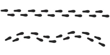 Ayak izleri, her amaç için harika bir tasarım. Stok vektör görüntüsü. EPS 10.