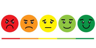 Komik çizgi film karakteri. Çizgi film seti. Gülümse ikon vektörü. Hoş bir illüstrasyon. Hisse senedi. EPS 10.