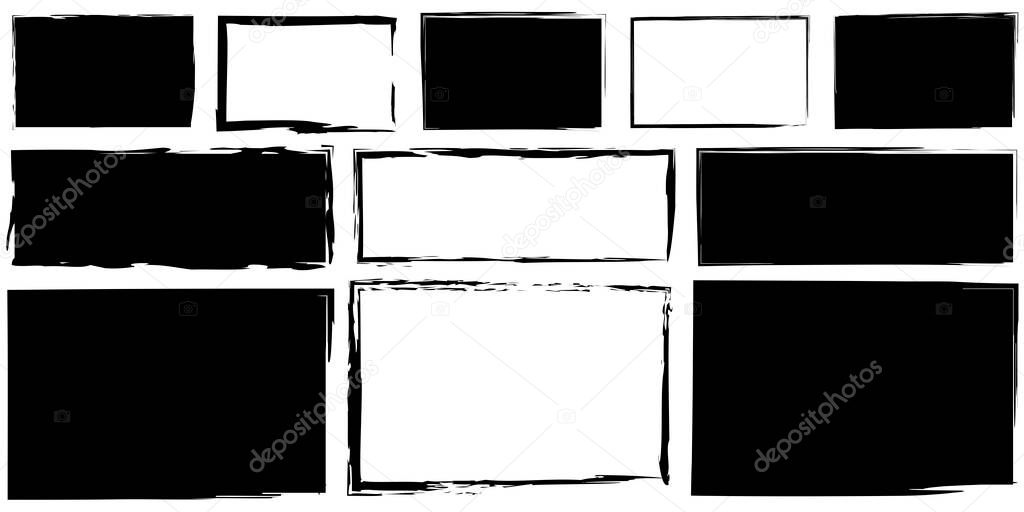 Dirty grunge texture. Stamp texture. Grunge rectangles. Stock image. Vector illustration. EPS 10.