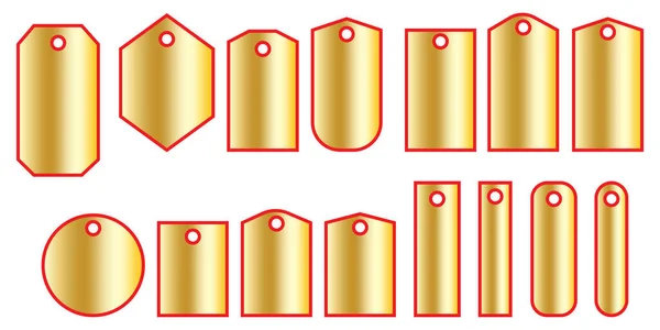 Guldprislappar Specialerbjudande Symbol Försäljning Erbjuda Pris Tecken Kontokortsikonen Lagerbild Vektorillustration — Stock vektor