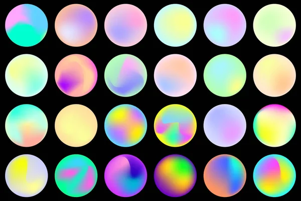 Bouton Abstrait Moderne Avec Sphères Dégradées Ballons Multicolores Image Stock — Image vectorielle