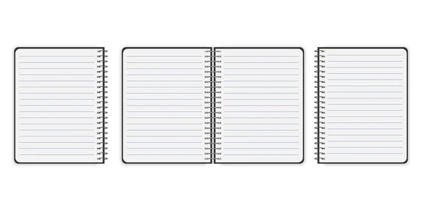 Bucheinband Für Papiergestaltung Realistischer Bucheinband Notebook Attrappe Isoliert Bucheinband Für — Stockvektor