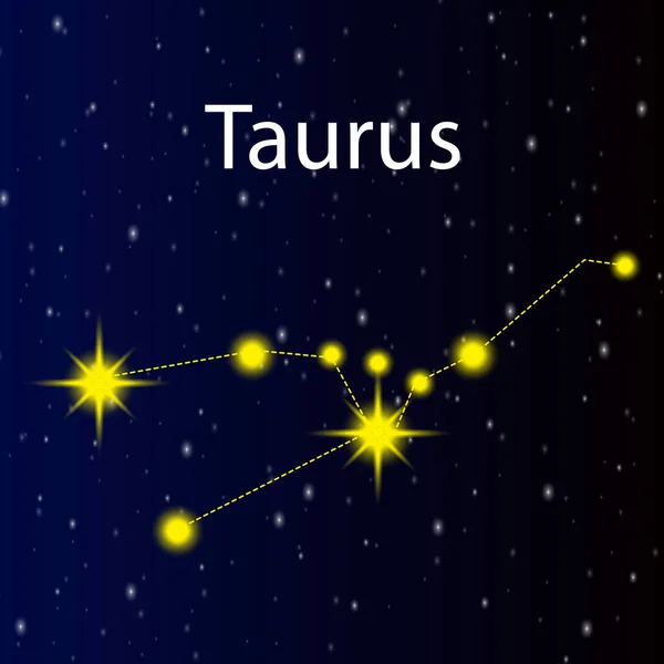 Takımyıldızı Taurus Mavi Arka Plan Büyüsü Vektör Çizimi Hisse Senedi — Stok Vektör