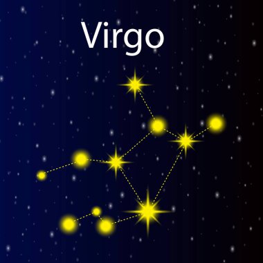 Siyah takımyıldızı karanlık arka planda. Arkaplan çizimi grafik tasarımı. Vektör çizimi. Hisse senedi. EPS 10.