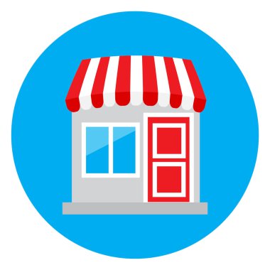 Ticaret için Pavilion, her amaç için harika bir tasarım. Vektör çizimi. Hisse senedi. EPS 10.