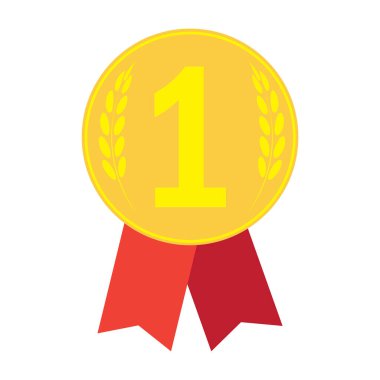 Spor ödülü. Kazanan ödül. Kurdeleli madalyalar, her amaçla harika tasarım. Vektör çizimi. EPS 10. Resim yükle.