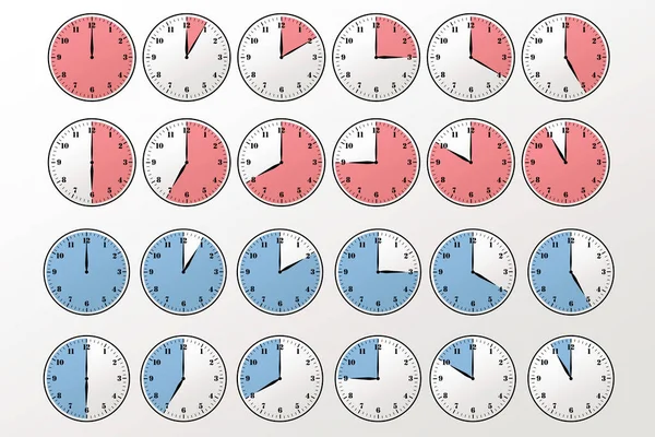 Reloj Ilustración Del Vector Icono Tiempo Conjunto Iconos Cronómetro Temporizador — Vector de stock